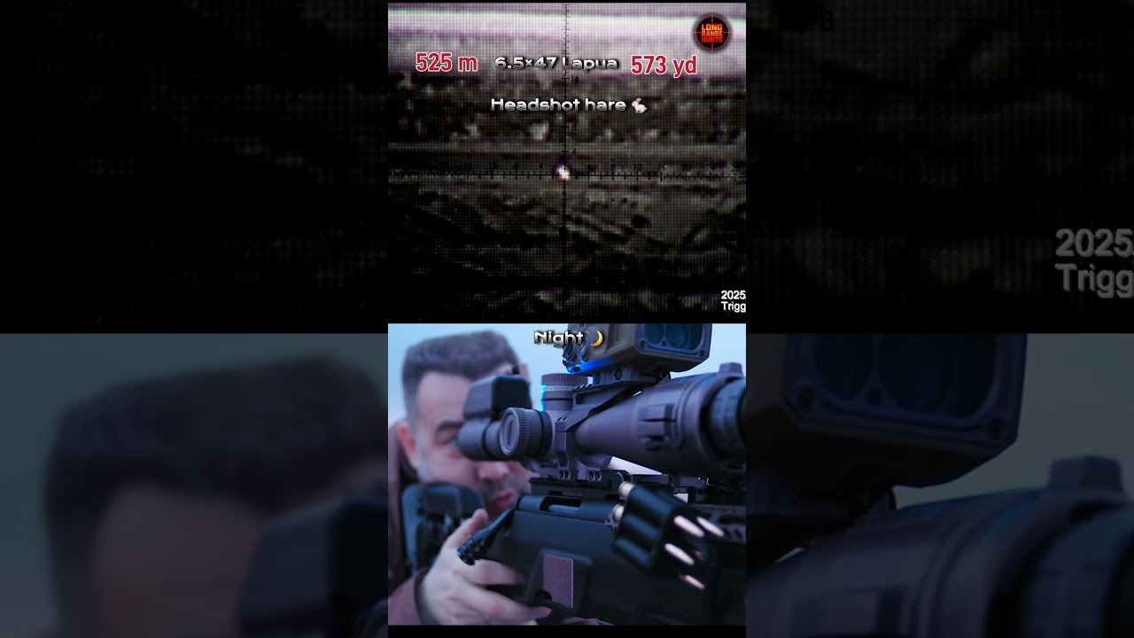 🐇 525 m (573 yd) &mdash; Precise Hit (Head) | Night Long-Range | Thermal Scope | 6.5 Cal