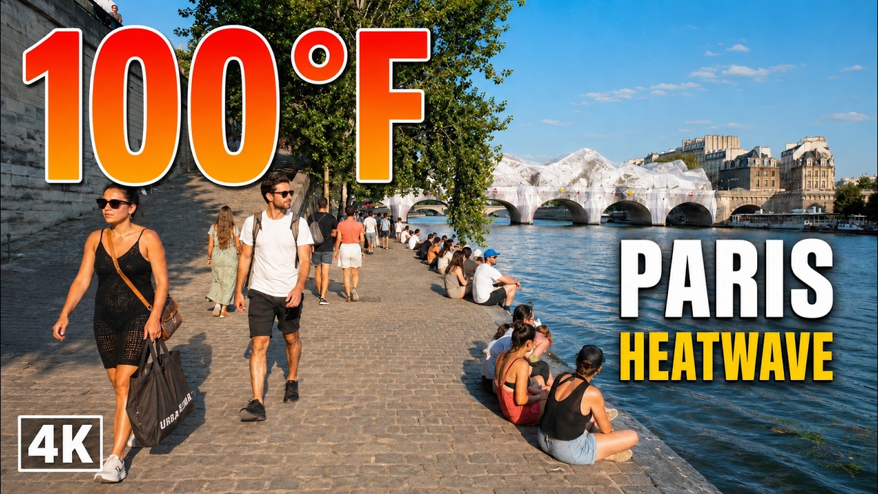 PARIS HEATWAVE 2026 | Walking Paris at 100&deg;F 🥵 | Louvre to Notre-Dame [4K]