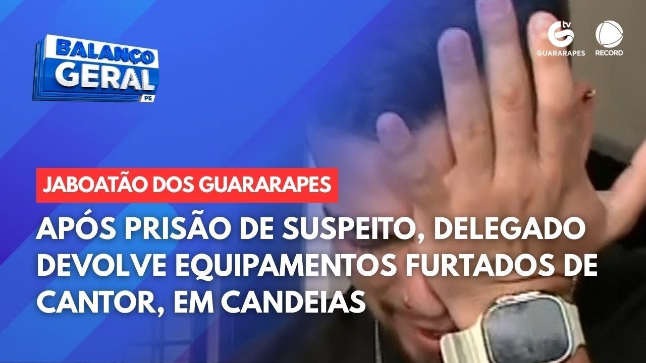 Após prisão de suspeito, delegado devolve equipamentos furtados de cantor, em Candeias