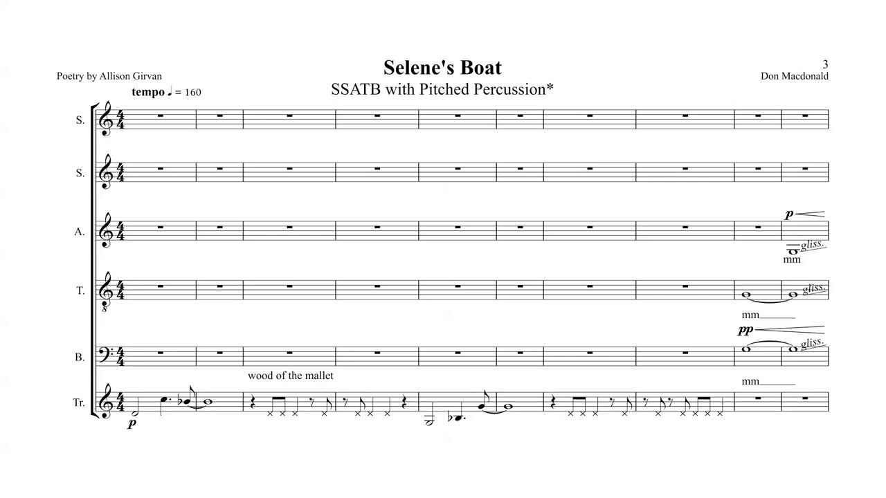 Selene's Boat (SSATB and SSAA)
