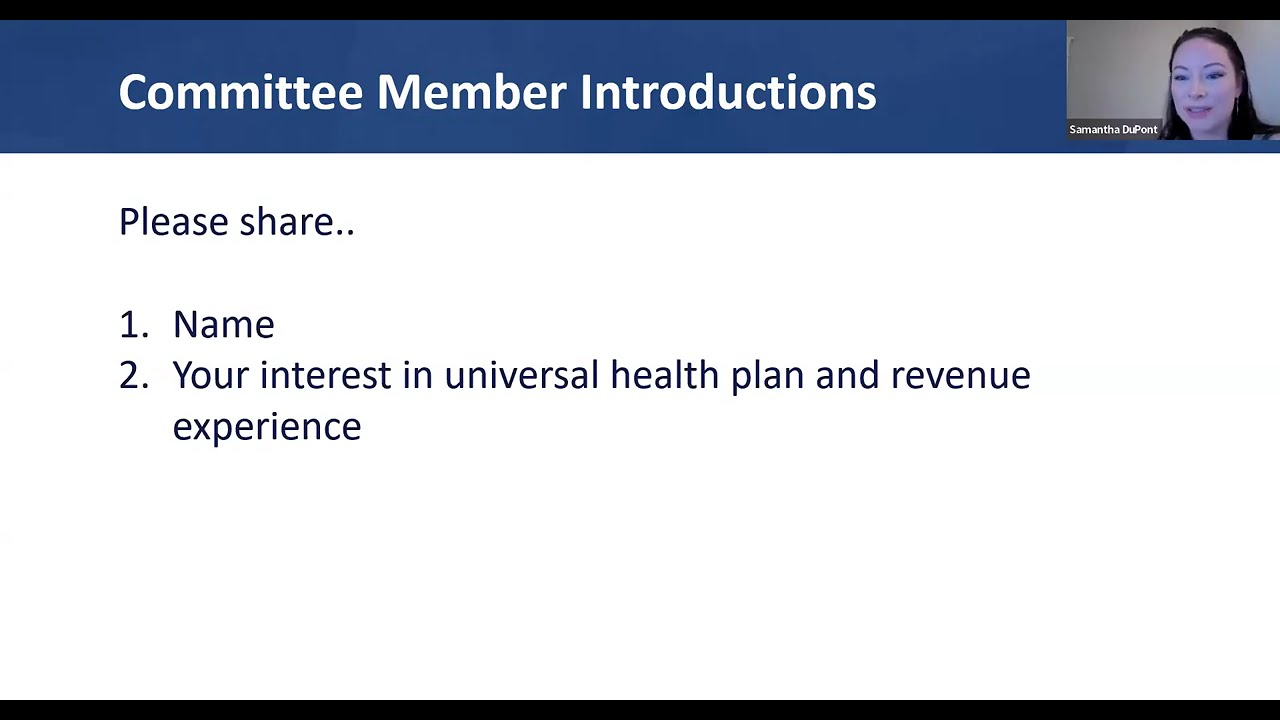 Universal Health Plan Governance Board (UHPGB) Oct. 15, 2024, Finance and Revenue Committee Meeting