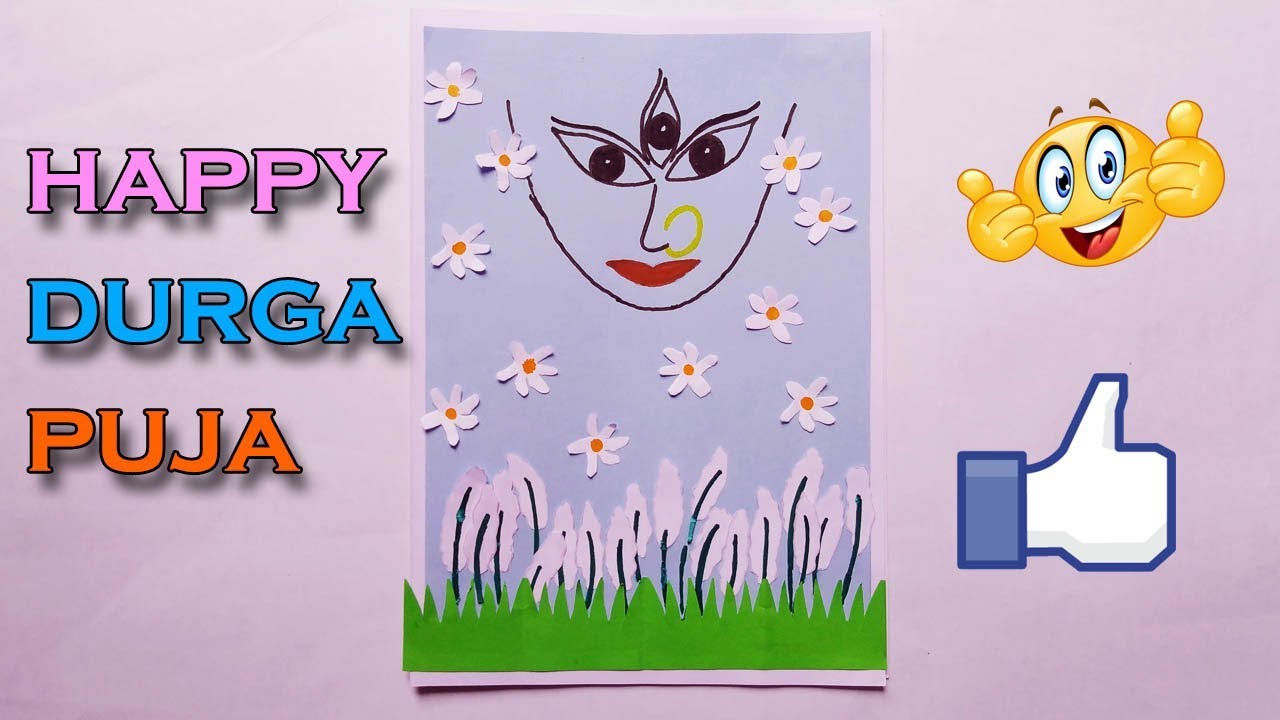 Durga Puja | how to make durga puja Greeting Cards