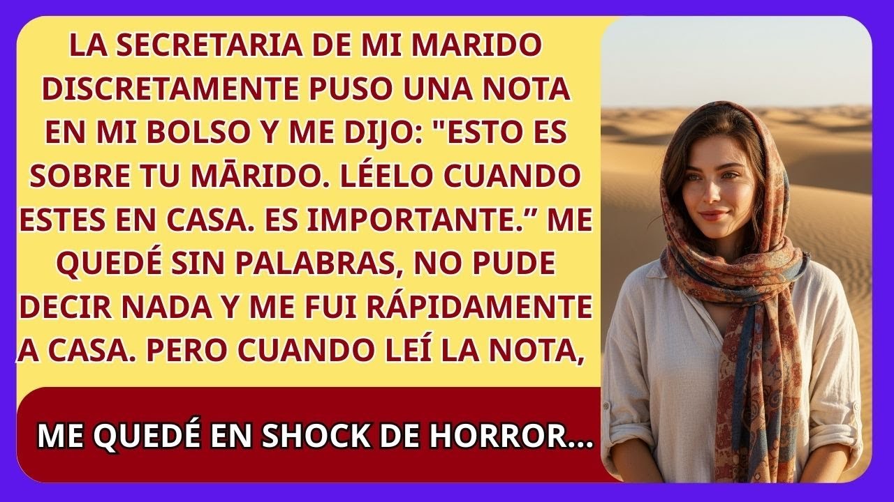La secretaria de mi marido puso una nota en mi bolso… y cuando la leí, me quedé en shock