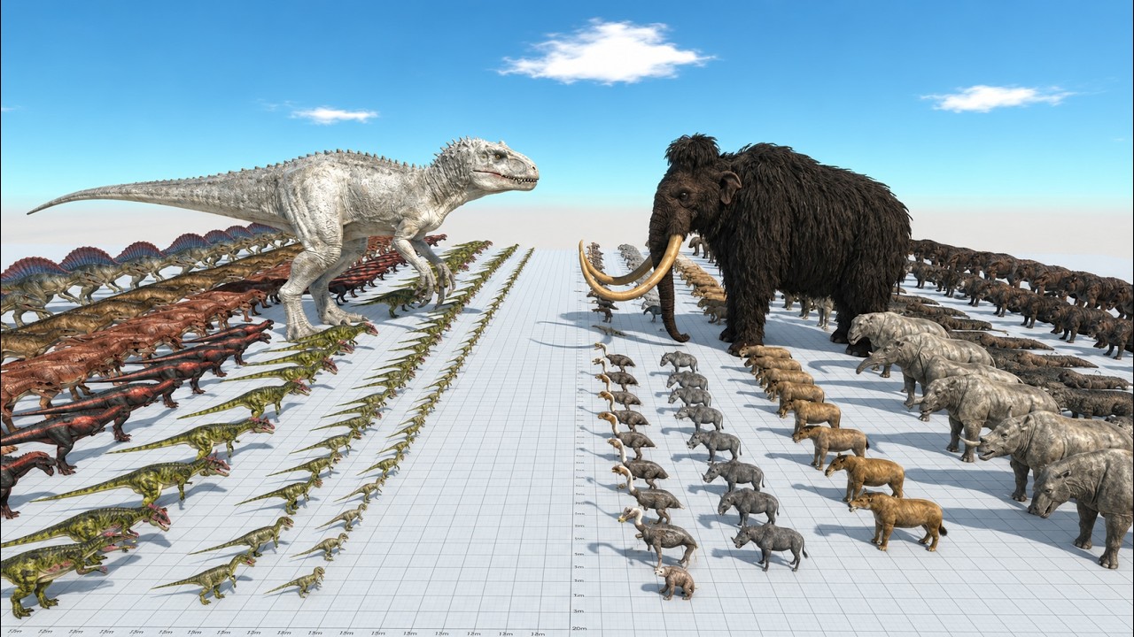 Indominus Rex vs Mammoth Dinosaur | Giant Creature Challenge – ARBS