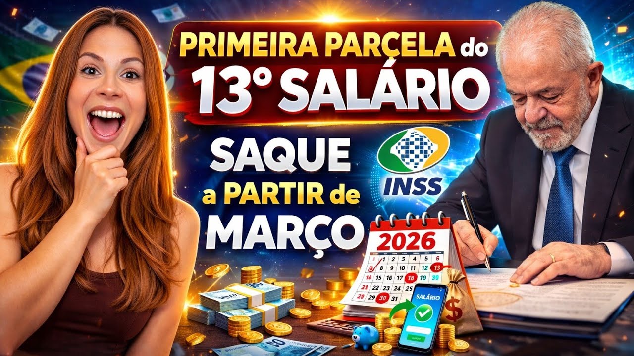 BENEFICIÁRIOS do INSS poderão SACAR a primeira parcela do 13º SALÁRIO a PARTIR de MARÇO