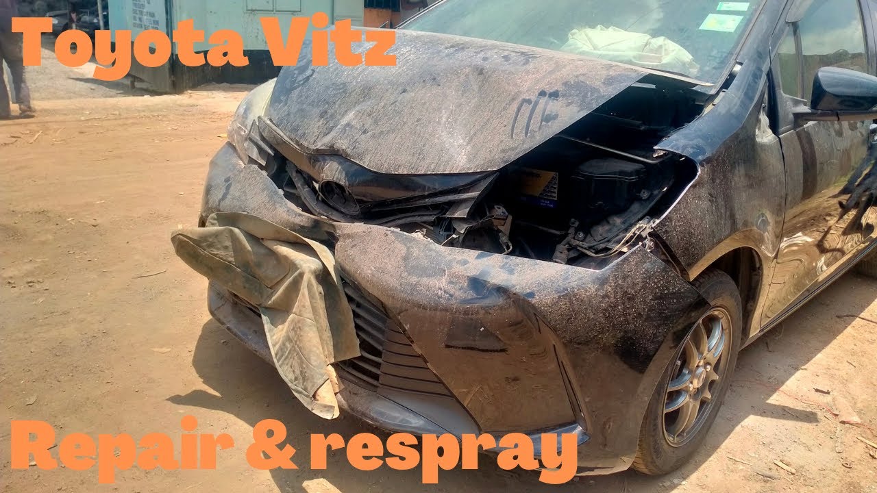 Toyota Vitz full bodywork and respray.