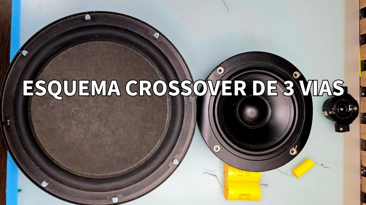 Crossover de 3 v&iacute;as, parlantes de 8 ohmios. (El esquema)