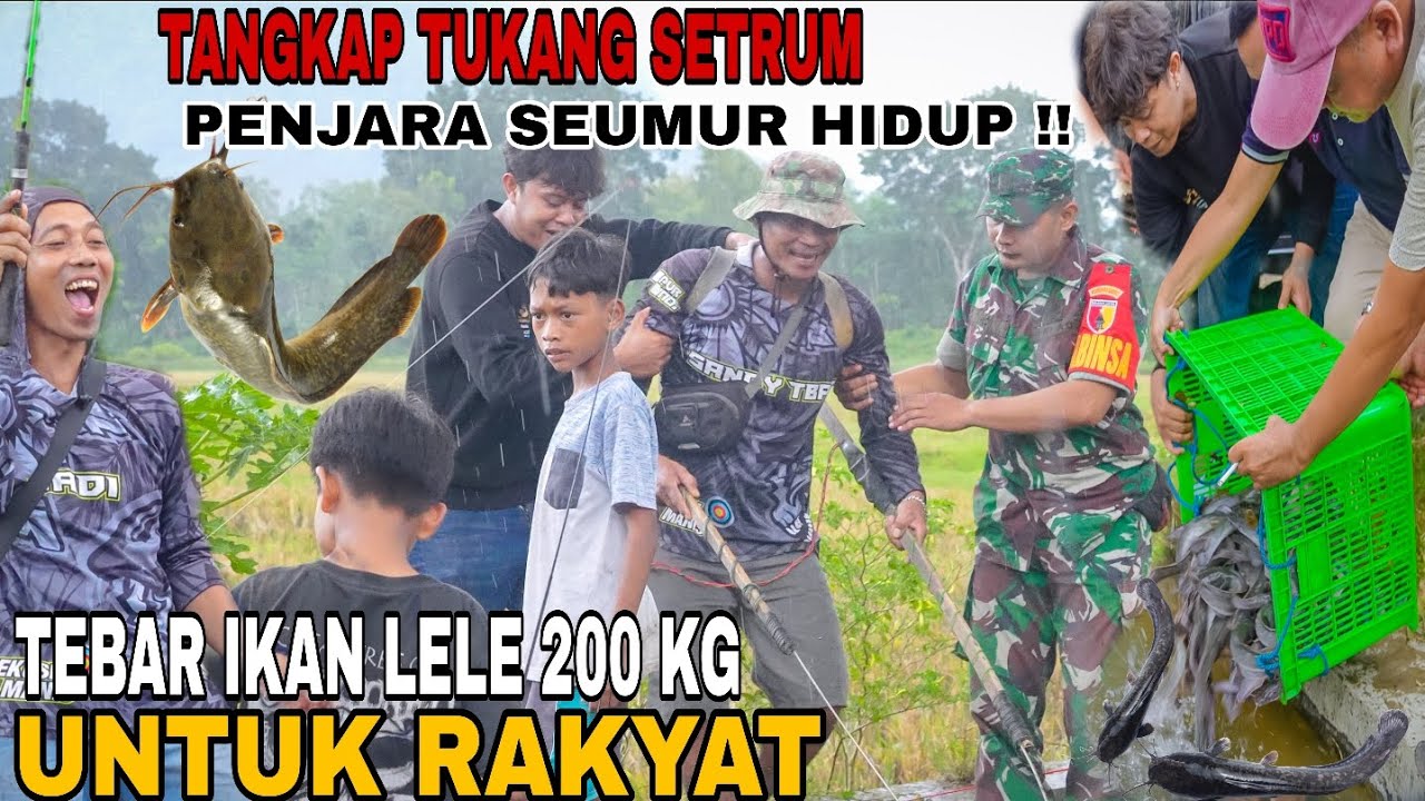 Hampir Di Masa..!! Tebar Ikan Lele 200 Kg Untuk Rakyat Tukang Setrum Datang Di Amankan TNI