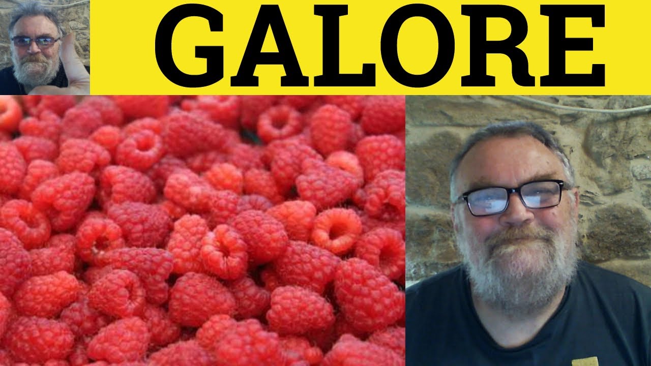 🔵 Galore Meaning - Galore Examples - Galore Definition - Postpositive Adjectives - British English