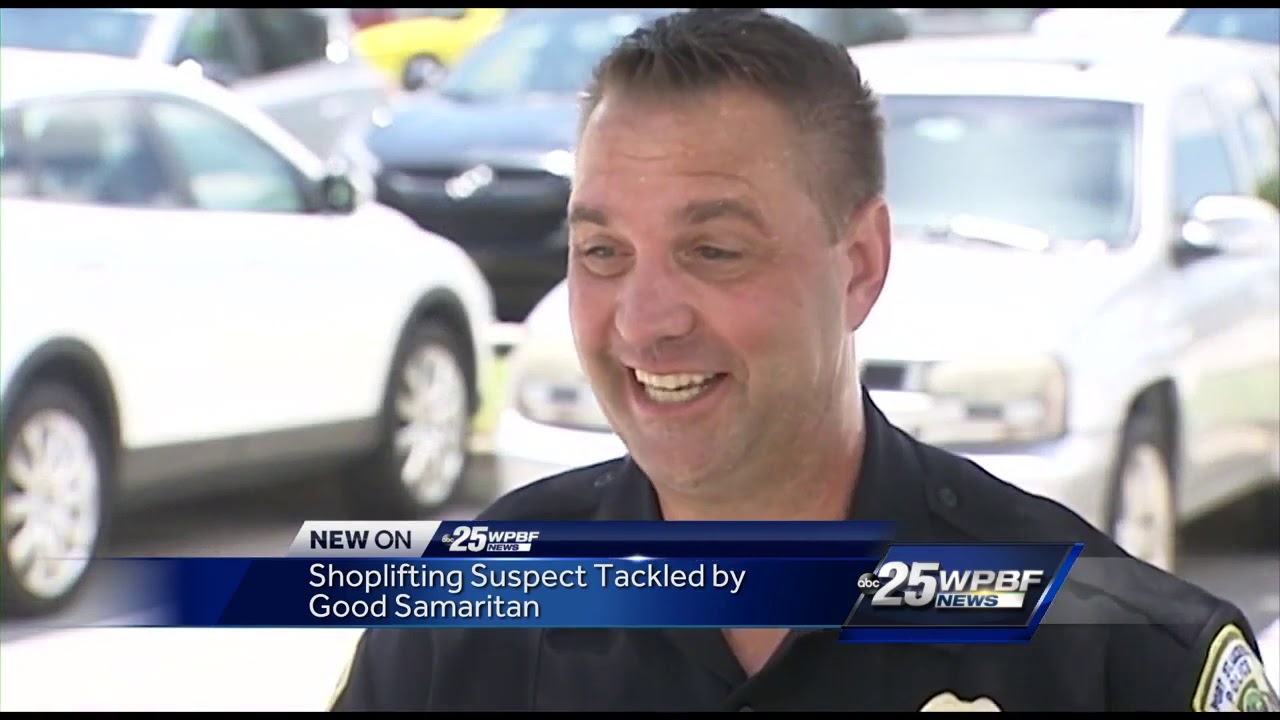 Shoplifting Suspect Tackled by Good Samaritan