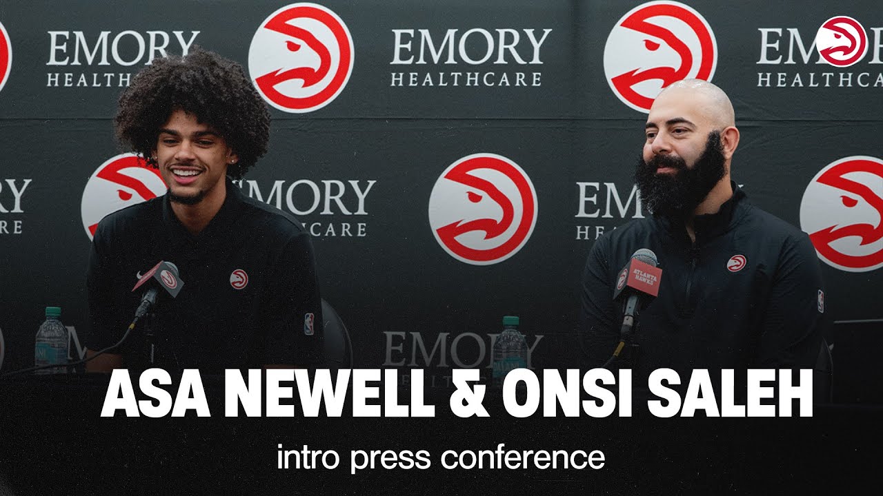 Asa Newell and Onsi Saleh Intro Press Conference | Atlanta Hawks NBA Draft 2025