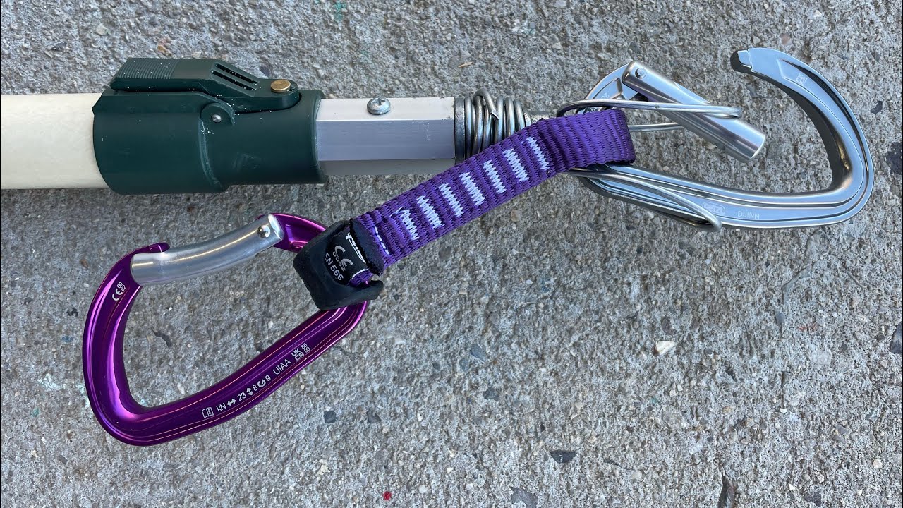 $0.50 DIY Clip Stick “clip” (for sport climbing) with basic tools