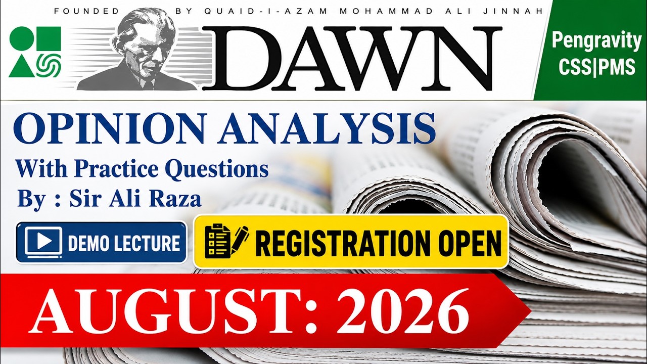 DEMO: DAWN OPINION ANALYSIS: AUGUST 2026
