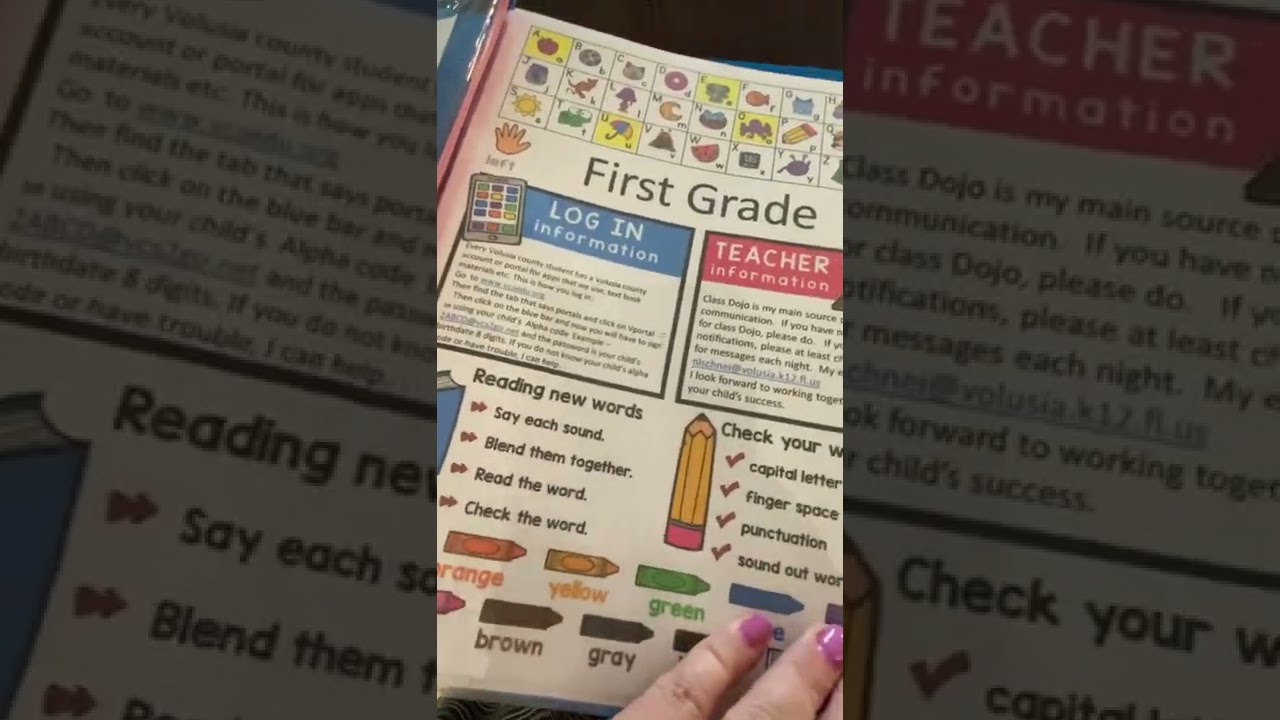 First Grade Take Home Folders