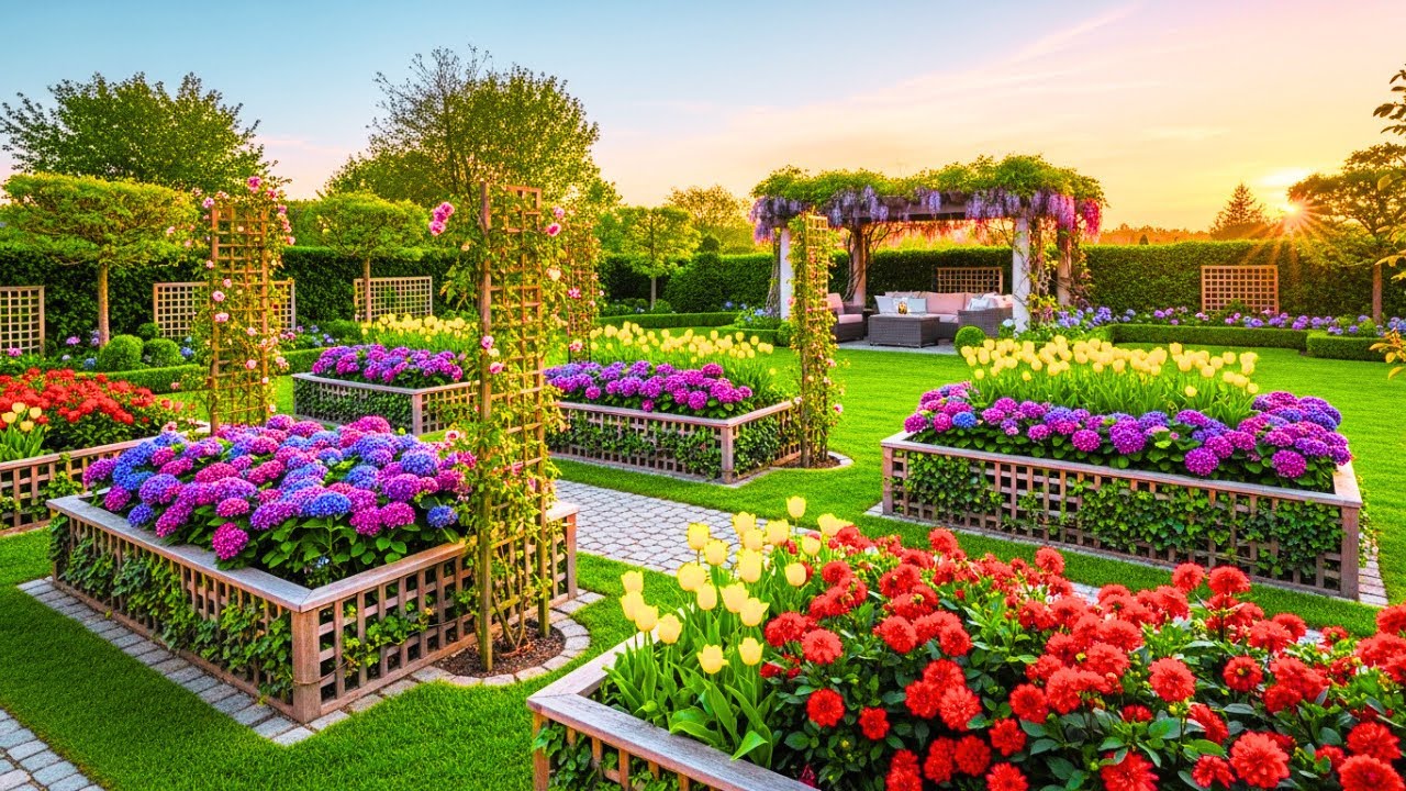 Beautiful Backyard Flower Bed Designs with Colorful Plants & DIY Border Ideas