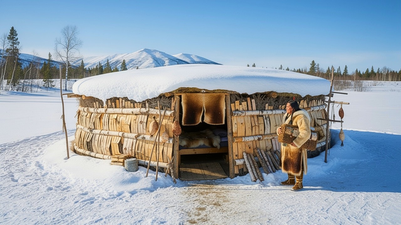 They Mocked His Native Bark Shelter - Until He Survived the Harshest Winter Alone