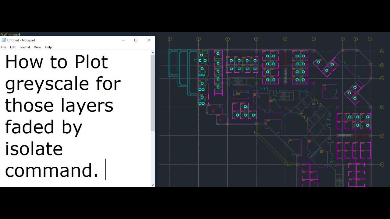 AutoCAD Tutorial Plot grayscale for those layers faded by isolate command
