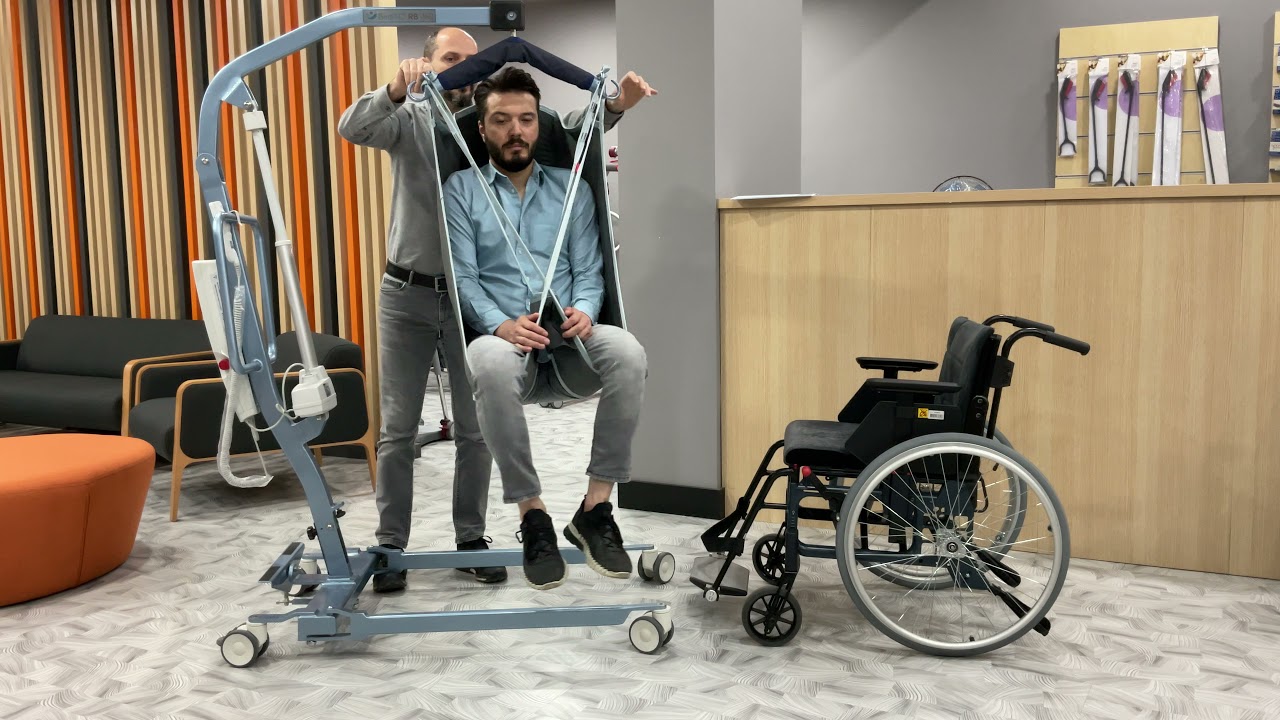 BedAiD RB 160 Hasta Taşıma Lifti EvoSling ile Tekerlekli Sandalye Transferi