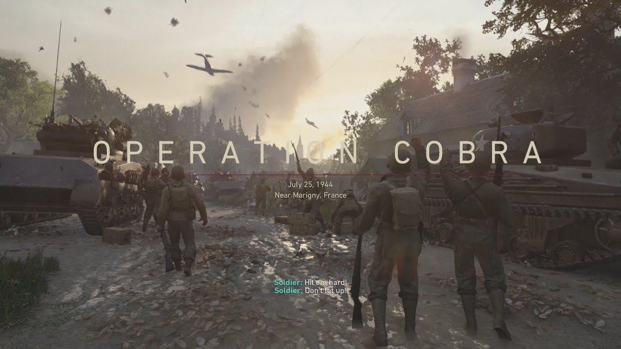 Call of Duty: WWII - Mission 2: Operation Cobra Gameplay Walkthrough [1080p 60FPS HD]