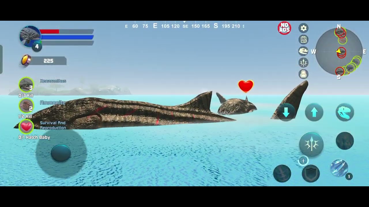 Life of a underwater creature in the time of the dinosaurs