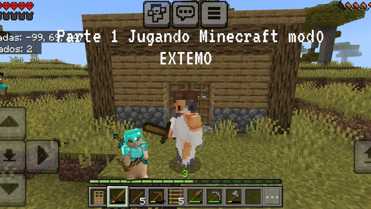 Jugando Minecraft modo extremo parte 1🐱