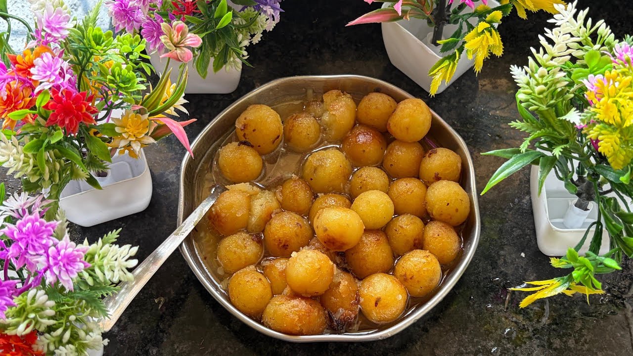 😋रताळ्याचे झटपट  तयार होणारे उपवासा चे गुलाबजामून 😋😋
