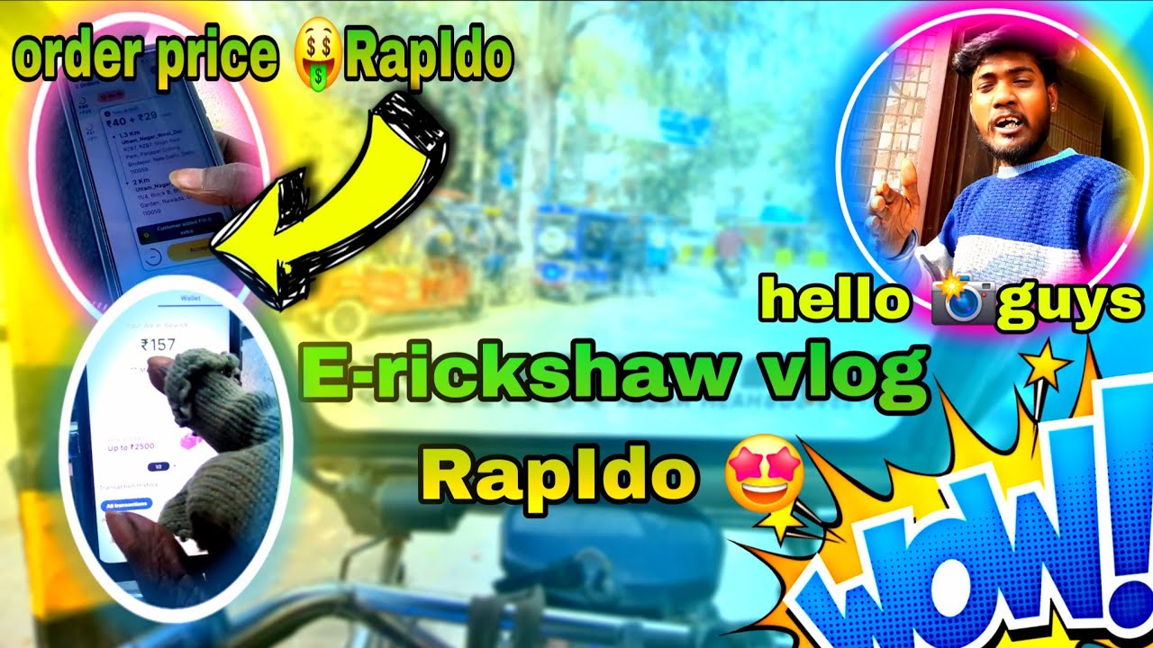  Income #rapido order price -? 🤔 E-rickshaw #vlog 
