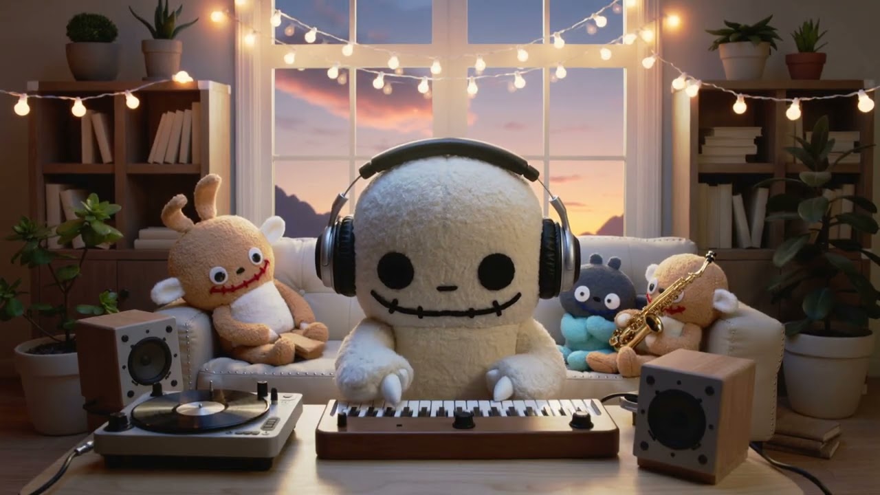 Christmas Cozy Plush Ambience | Relaxing Lofi Room [10 HOURS]