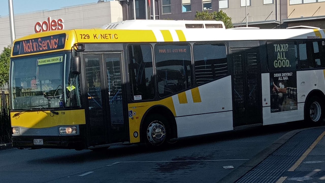 Kinetic Gold Coast: No.729 Volvo B12BLE Bustech VST: Route 704 outbound:  Harbour town to Broadwater