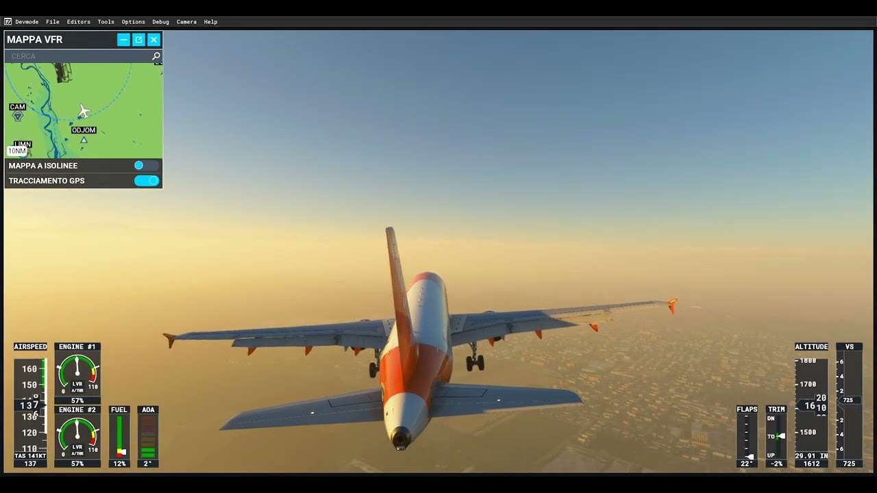 Microsoft Flight Simulator EasyJet A320 Approach in Milan Malpensa