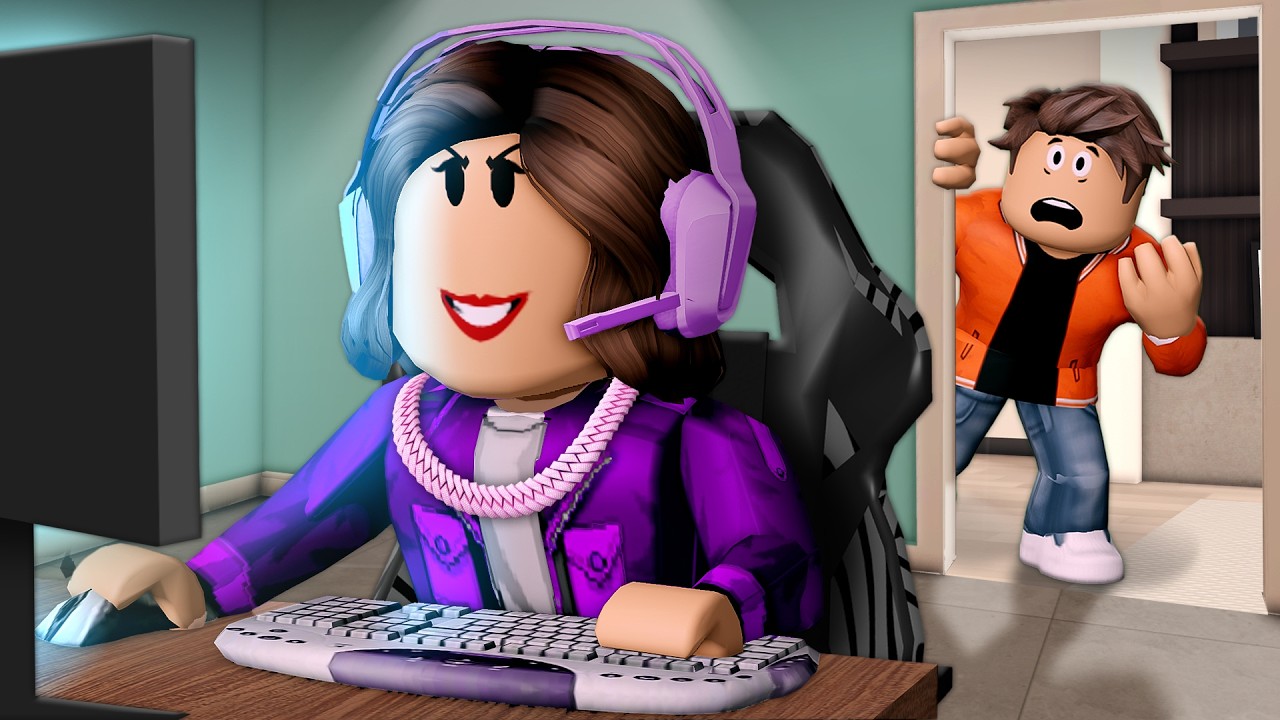 His MOM Was Secretly A PRO GAMER! (A Roblox Movie)
