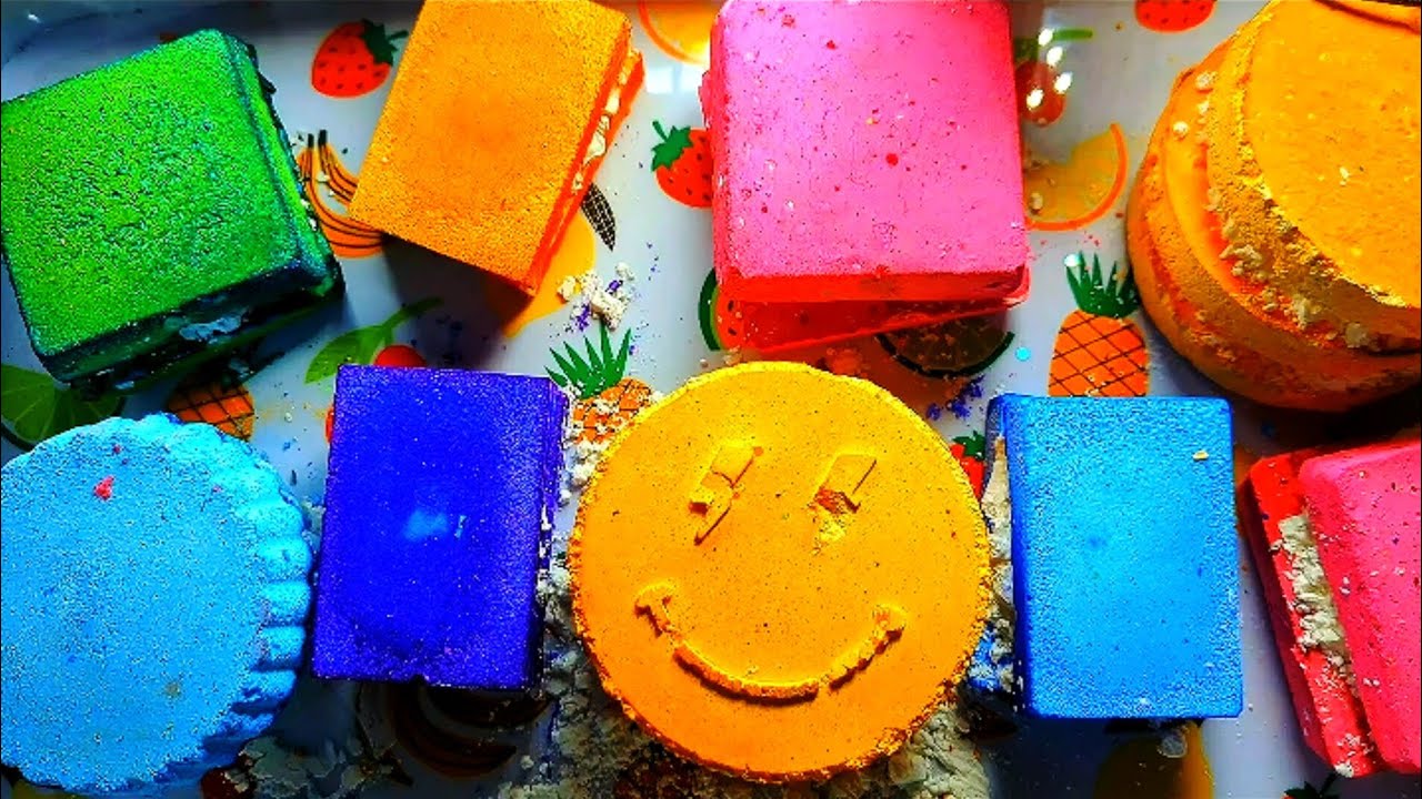 🧡Squeaky Cornstarch Crunchy💚Reforms Sandwiches💙Crush ASMR❤GymChalk Stack Crumbles💜