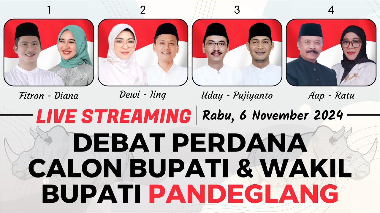LIVE : Debat Perdana Calon Bupati & Wakil Bupati Pandeglang - Pilkada Kabupaten Pandeglang 2024