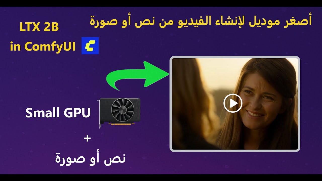 إنشاء فيديوهات AI من النص والصورة باستخدام LTX | موديل صغير يناسب جميع الأجهزة وسير عمل كومفي يو أي