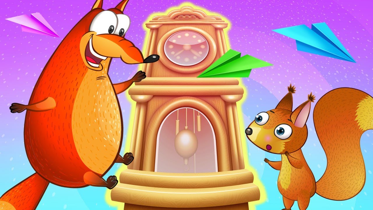 Hickory Dickory Dock | Canciones Infantiles Dibujos Animados Para Niños El Zorro y Pollo en Español