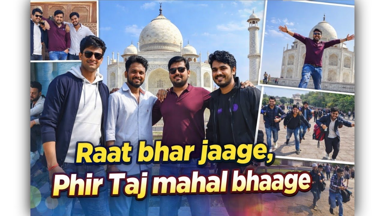 Taj Mahal Trip with Friends 🚆 | Train Journey + Full Tour | @wander_with_bihari #suddenlytiara