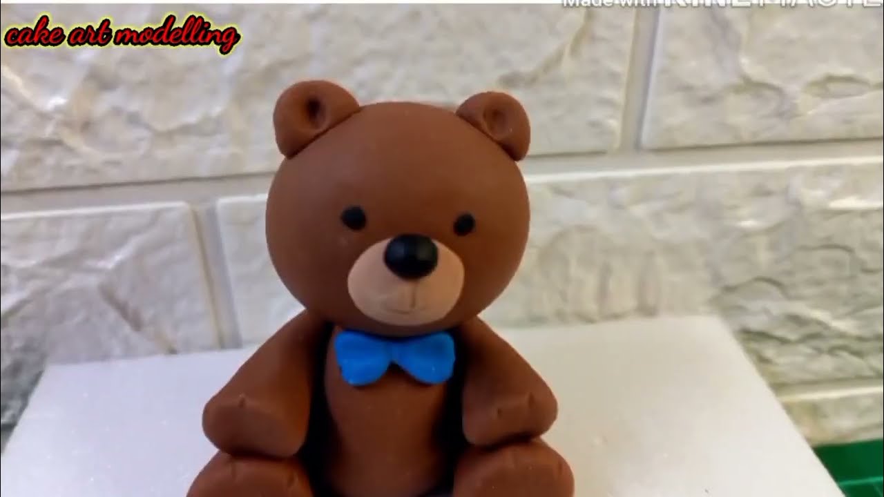 Tutorial making teddy bear with fondant