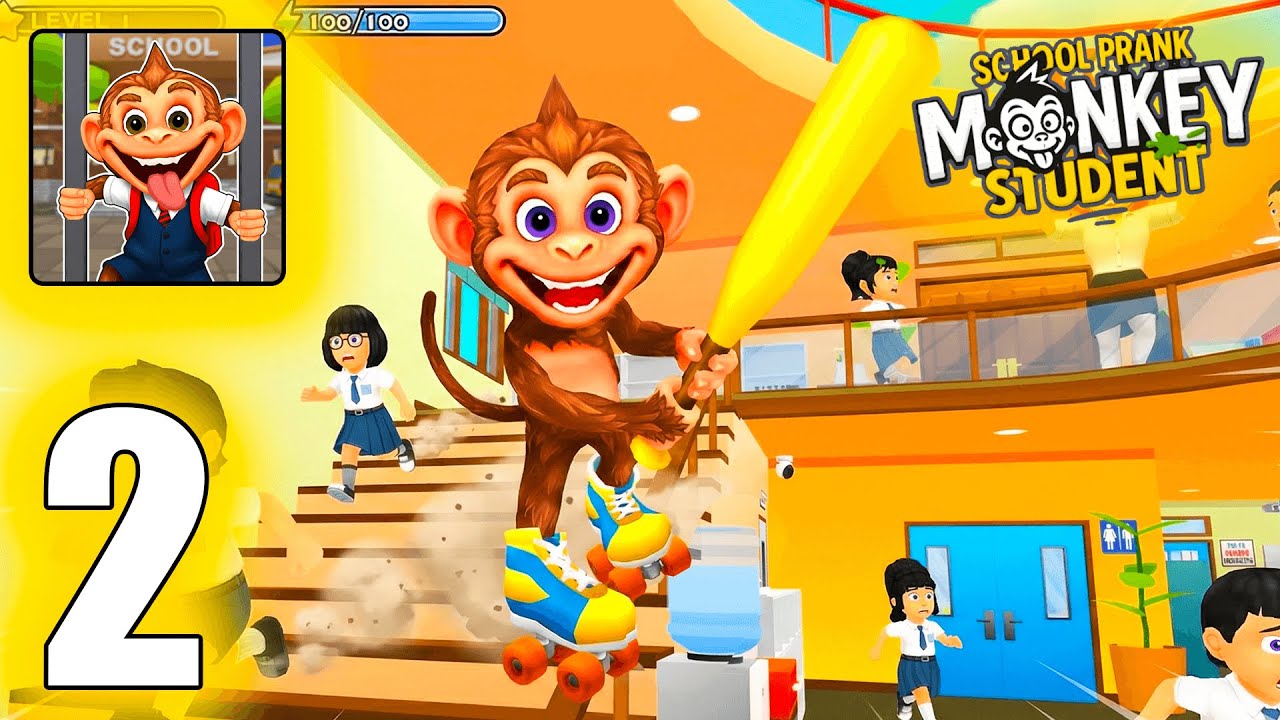 Monkey Student: School Prank - Gameplay #2 (Android)
