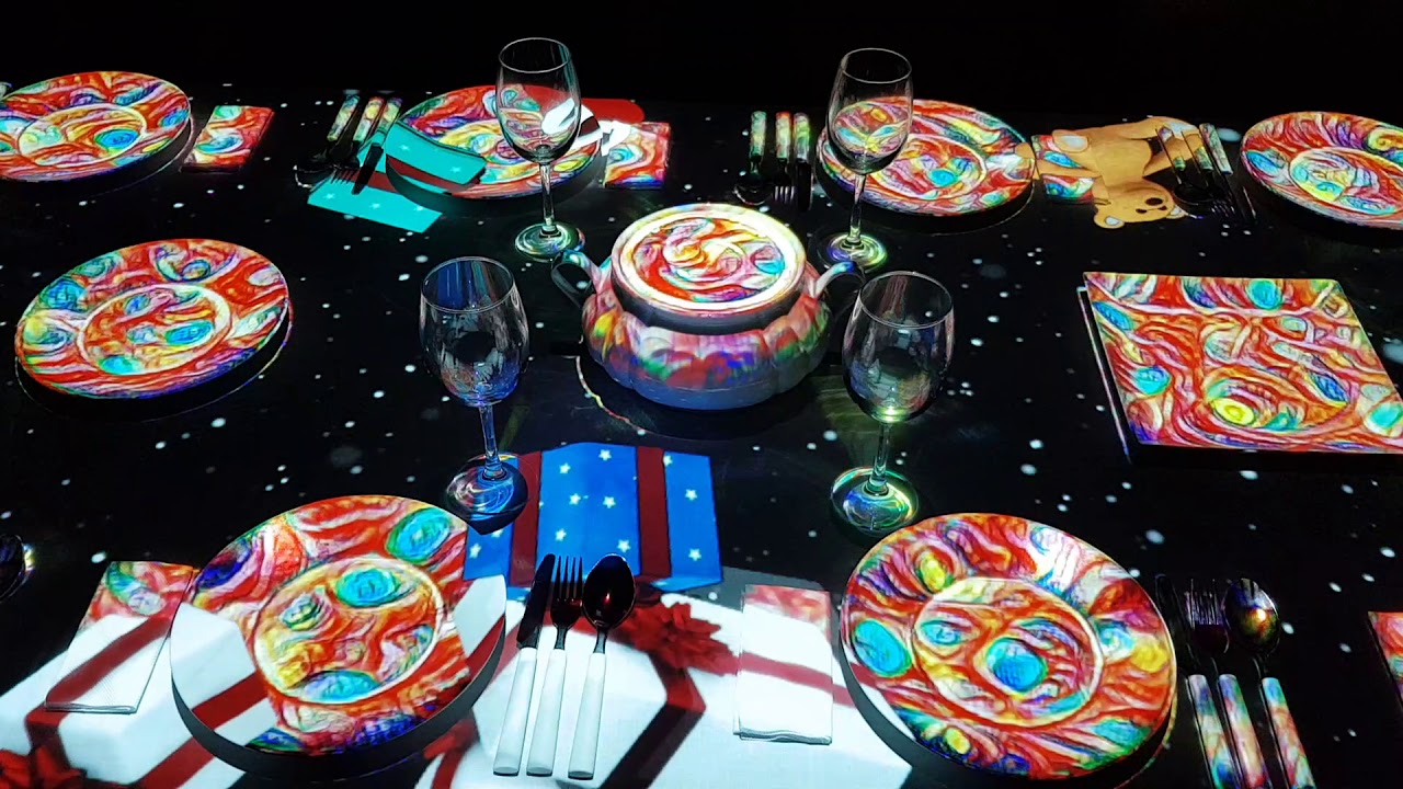 GASTRO-POEMA DE NAVIDAD (MICRO - MAPPING NAVIDE&Ntilde;O)REFECTORIO. ESPACIO SANTA CLARA(SEVILLA 2019)