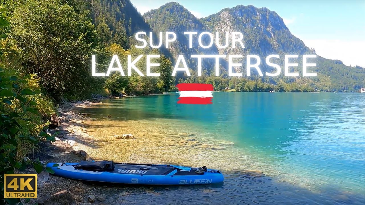 Lake Attersee 🌞 Wonderful SUP/Boat Trip Exploring the Shore [4K] #exploreaustria