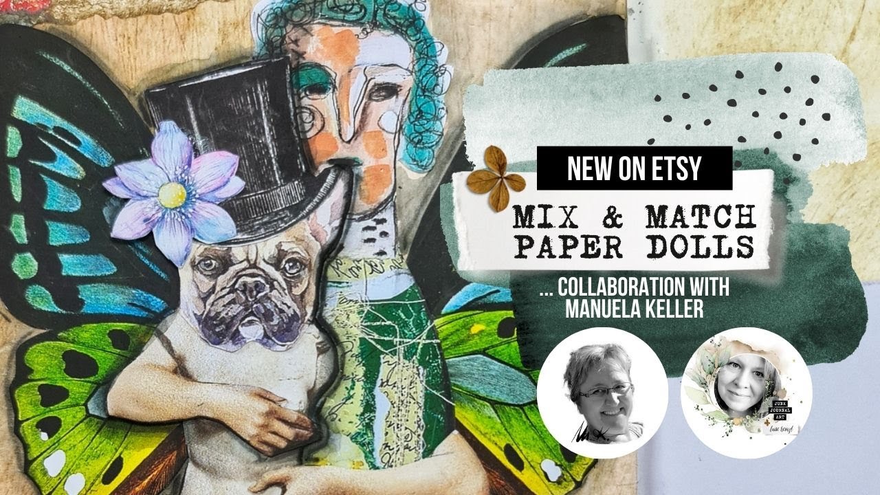 PAPER DOLLS MIX & MATCH EPHEMERA PACK - NEW ON ETSY - COLLABORATION WITH MANUELA KELLER