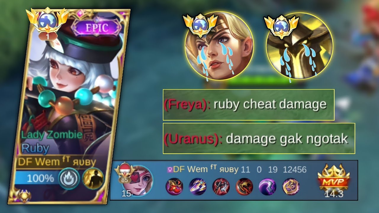 Kecerdikan Ruby Roamer Full Damage Saat Di Troll Tim Sendiri | Top Global Ruby Mobile Legends