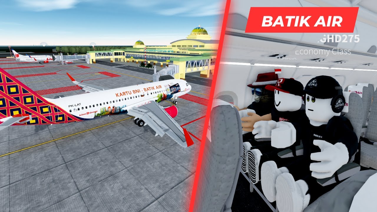 ROBLOX Airline Flight Review | Batik Air | A320 | Economy Class