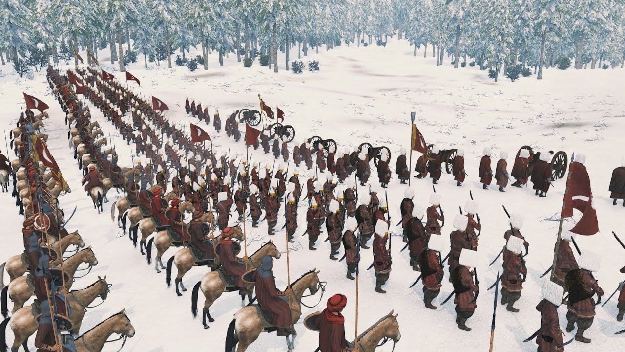 Mustafa II Meets the Russian Army in the Forest | 1000 vs 1000 | Mount & Blade 2