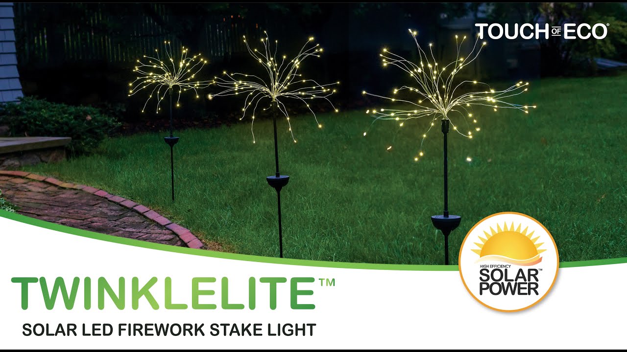 TWINKLELITE- Solar LED Firework Stake Light