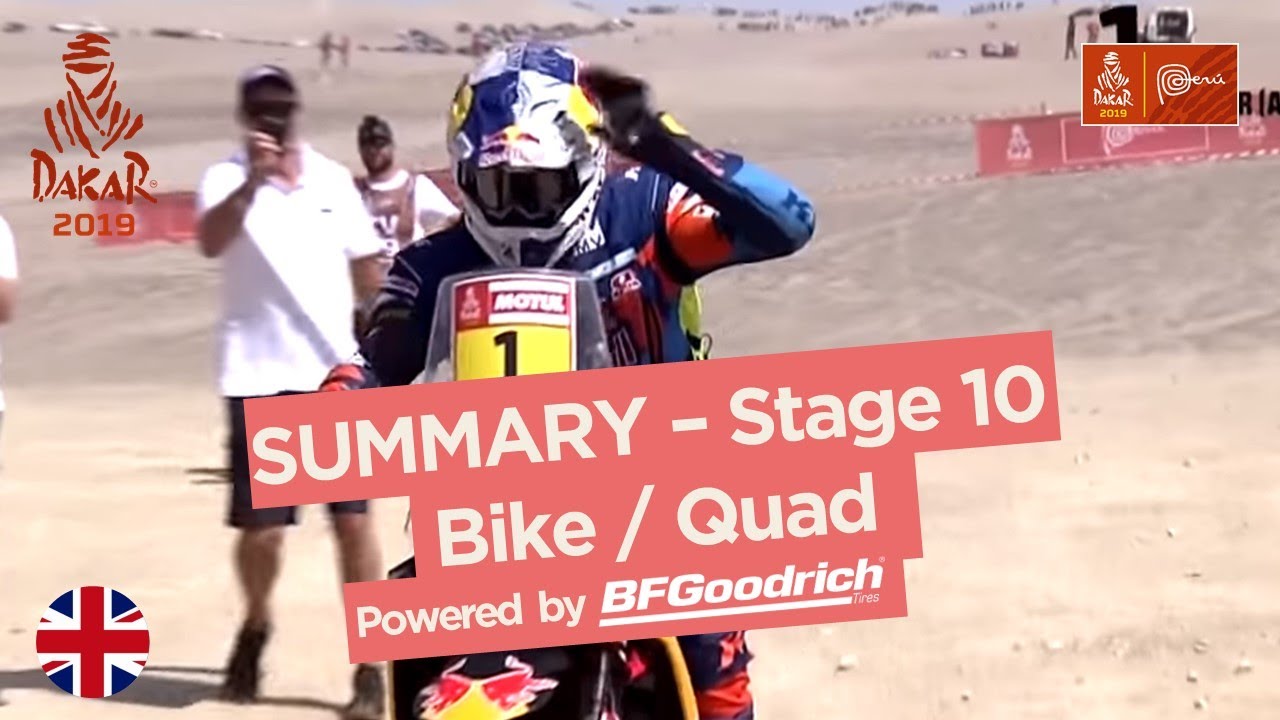 Summary - Bike/Quad - Stage 10 (Pisco / Lima) - Dakar 2019