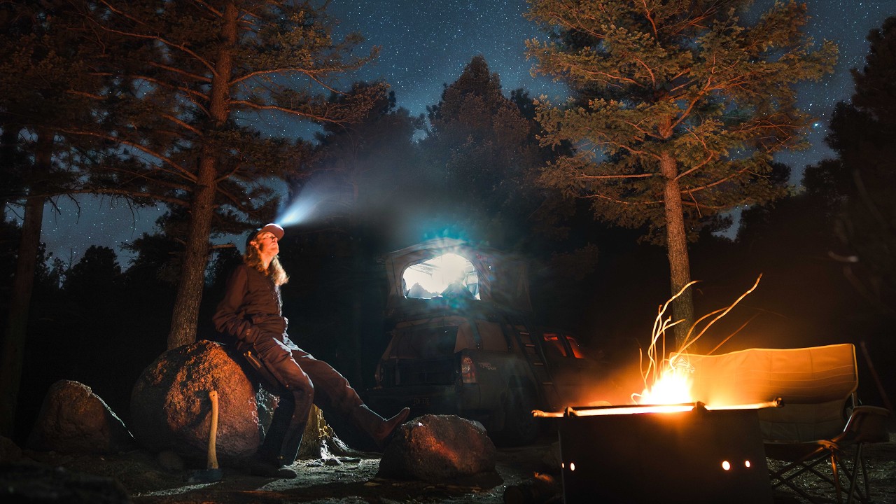 Camping Alone on a Cold, Quiet Night in Colorado
