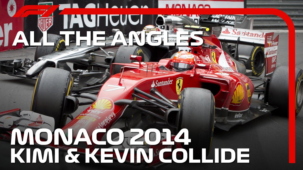 Raikkonen and Magnussen's Crazy Collision - All The Angles | 2014 Monaco Grand Prix