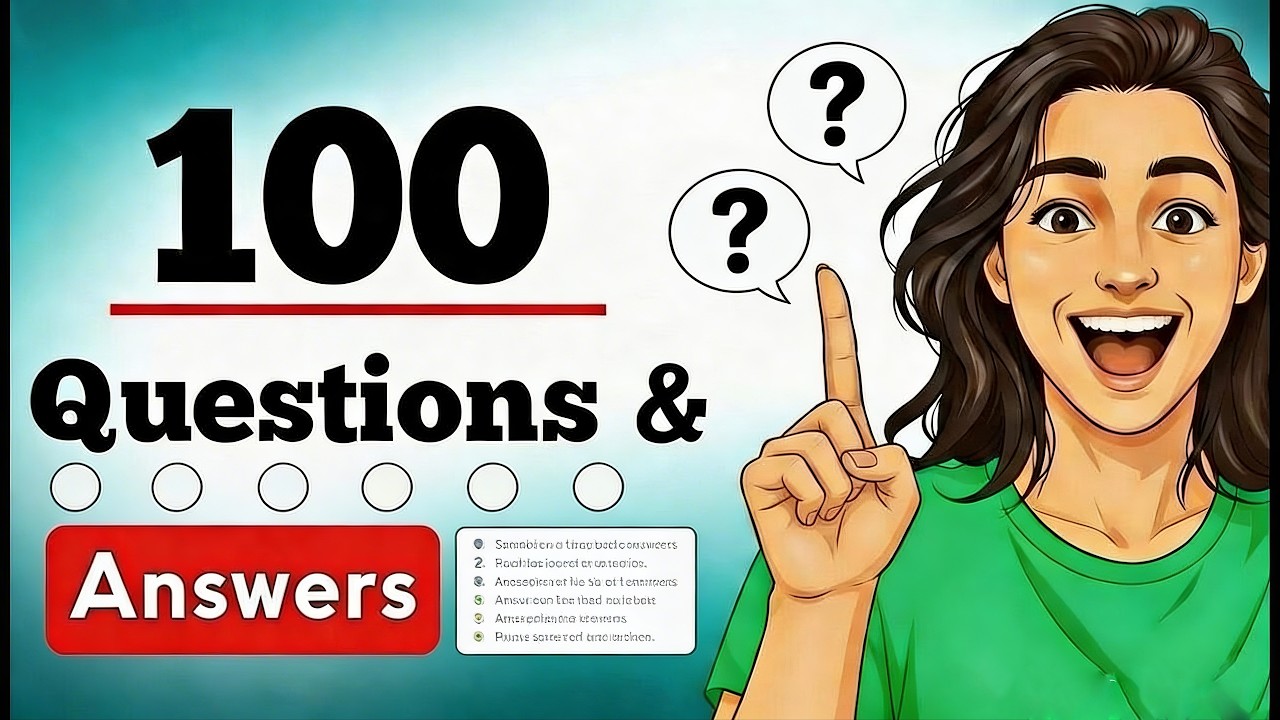 100 English Questions & Answers &mdash; Real Life Conversations | Shadowing Practice (B1-C2)