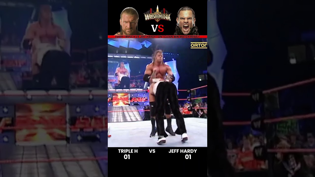 Результат матча Triple H против Джеффа Харди 1 на 1, чистая победа. Редактирование💥 #wwe